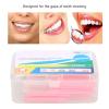 60Pcs / Box Interdental Brush for Braces, Soft Dental Tooth Picks Floss Sticks Toothpick Dental Teeth Flossing Cleaning Tool for Braces Oral Cleaning(Pink) view 4