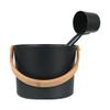 Misamo Finnish Sauna Aluminum Bucket, Long-Handled Spoon Set, Sauna Bucket, Bathroom, Sauna Steam Room Parts view 1