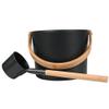 Misamo Finnish Sauna Aluminum Bucket, Long-Handled Spoon Set, Sauna Bucket, Bathroom, Sauna Steam Room Parts view 2