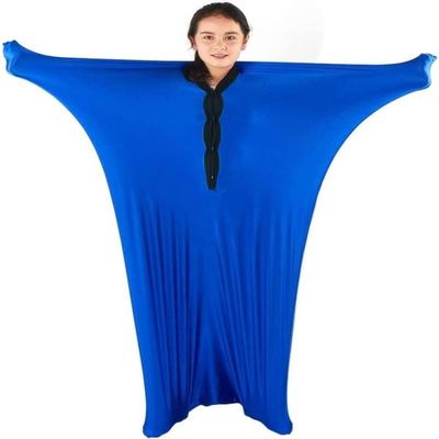 Sensory Sock Special Supplies With Sensory Need, Body Sock, Fun Dynamic Movement Socks Body Awareness Socks Safe, Breathable, Soothing For Children At Deep Pressure (Color : Blau, Size : L)