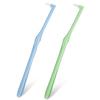 2Pcs Single Tufted Toothbrush Interspace Tuft Toothbrushes Compact Soft Tartar Remover Teeth Brush for Orthodontic Detail Cleaning Cracks Corners Gap Impurities (Green & Blue) view 1