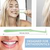 2Pcs Single Tufted Toothbrush Interspace Tuft Toothbrushes Compact Soft Tartar Remover Teeth Brush for Orthodontic Detail Cleaning Cracks Corners Gap Impurities (Green & Blue) view 2