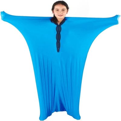 Sensory Sock Special Supplies With Sensory Need, Body Sock, Fun Dynamic Movement Socks Body Awareness Socks Safe, Breathable, Soothing For Children At Deep Pressure (Color : Blau2, Size : XL)