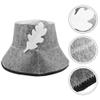 Comfortable Felt Sauna Hat Hot Bath Hat Shower Caps Sauna Room Bathroom Heat Protection Felt Bath Accessories for Women view 2