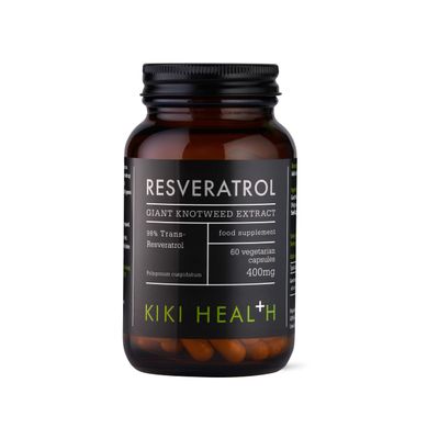 KIKI Health - Resveratrol, Antioxidant - Dried Giant Knotweed Extract - Contains 98% Trans-resveratrol - for Cardiovascular Health, Youthful Ageing and Vitality - 60 Vegicaps