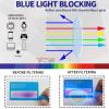 RICCIE Men's Pure Titanium Anti Blue Light Magnifying Glasses HD Aspheric Resin Lenses Business Power Reader,Silver,+1.25 view 2