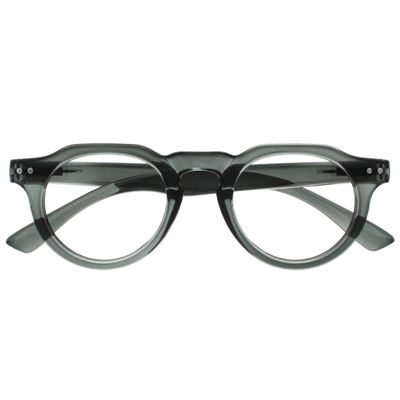 OPULIZE RIO Blue Light Blocking Reading Glasses - Flat Top Frame - Green - Mens Womens - Spring Hinges - B53-6 - +1.50