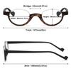 ABETOS Retro Half Frame Reading Glasses Vintage Oval Readers for Men Women Semi Rimless Eyewear Lightweight Plastic Reader Eyeglasses, Tortoiseshell 1.5 view 2