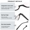 ABETOS Retro Half Frame Reading Glasses Vintage Oval Readers for Men Women Semi Rimless Eyewear Lightweight Plastic Reader Eyeglasses, Tortoiseshell 1.5 view 4