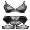 Cottelli Curves Women's Bra Set 3-Piece Black 3XL view 1