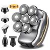 Electric Razor for Men, 5 in 1 Head Shavers for Bald Men 7D Electric Razor Grooming Kit Hair Trimmer Waterproof LCD Bald Head Shavers Wet/Dry view 2