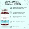 Ashwagandha High Strength Gummies (150) 1200mg per serv - Raspberry Flavoured Gummies for Adults - Sleep, Mind, Calm, Focus & Melatonin Support Supplements view 2