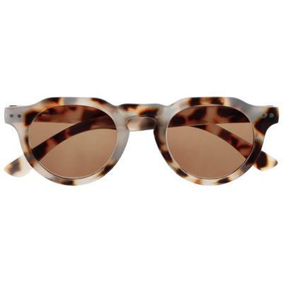 OPULIZE RIO - Reading Sunglasses - Flat Top Frame - UV400 Protection - Brown Tortoiseshell - Mens Womens - Spring Hinges - S53-2- +3.00