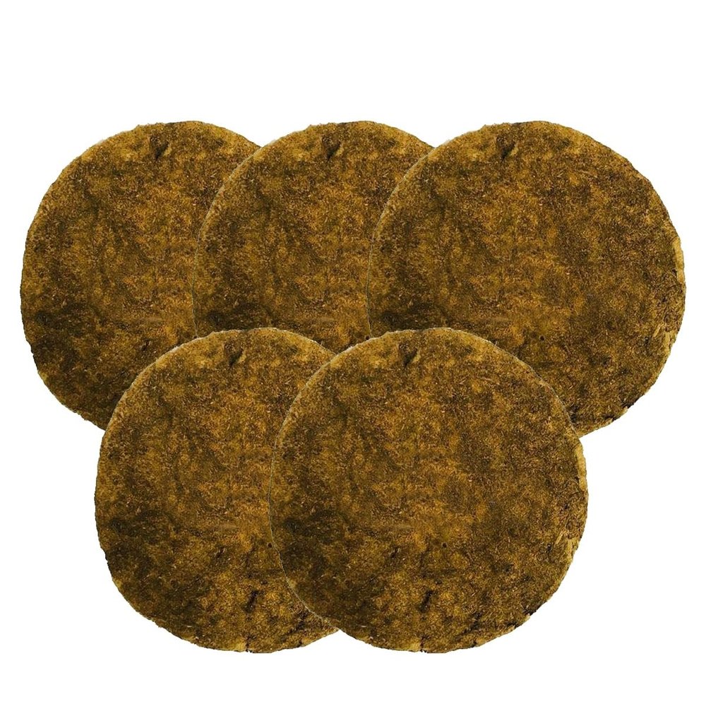 Cow Dung Cake - Mix Of Cow Dung And Paddy Husk, Kande/Upale, 100% Natural Indigenous, Used In Traditional Spiritual Rituals - Pack Of 5 (Approx. 100g Each)