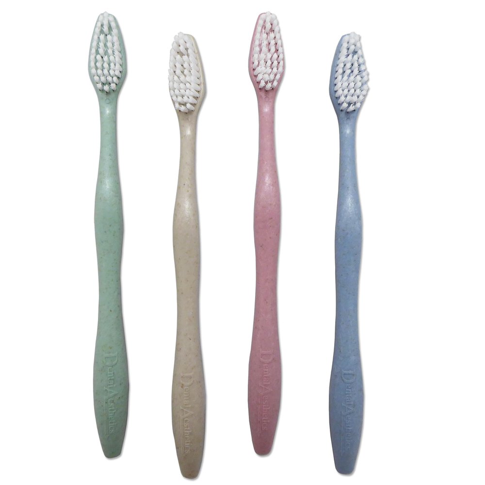 Adult Toothbrushes x 4 ~ Family Bulk Pack 4 Pastel Colours ~ Medium Bristles