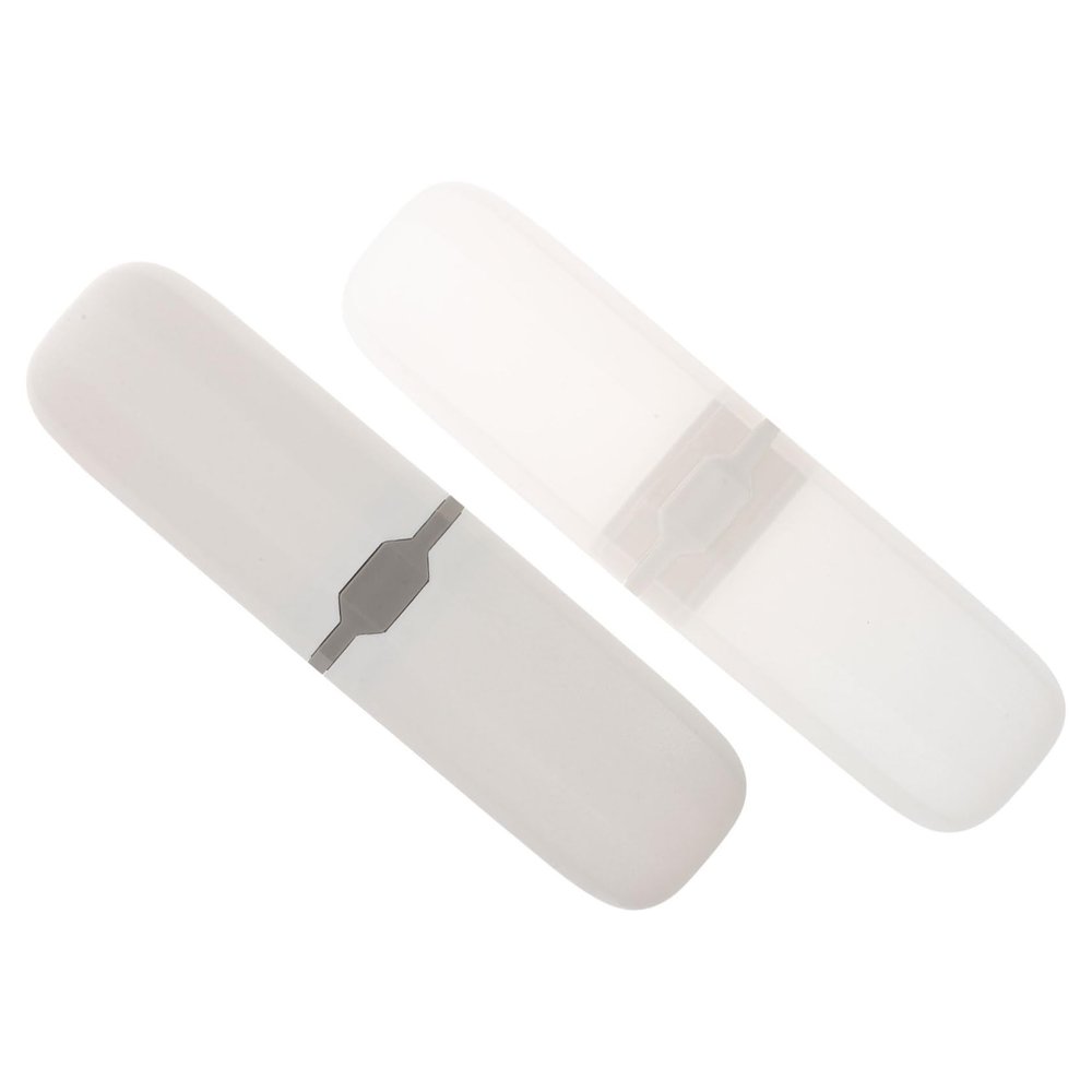 Beaupretty Toothbrush Travel Case Toothbrush Cover 2Pcs Portable Capsule Case for Protecting Head During Travel Outdoor Use Compact Lightweight Storage Solution for Men Women