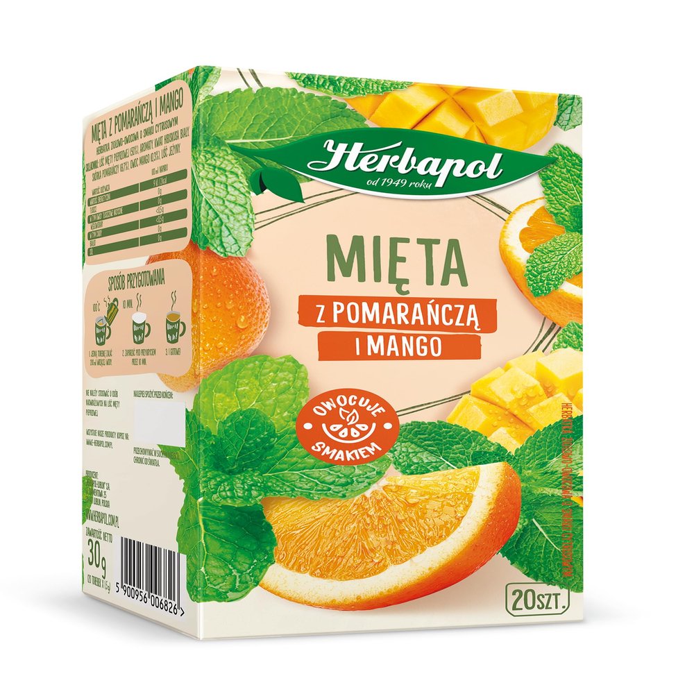 MITA Z POMARACZ I MANGO Herbata Owocowa Naturalna Polska Herbapol