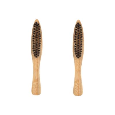 FRCOLOR 4pcs Men Beard Brush Bristle Hair Brush Long Handle Styling Tool for Beard Care Portable Facial for Men Made of Material Safe for Skin