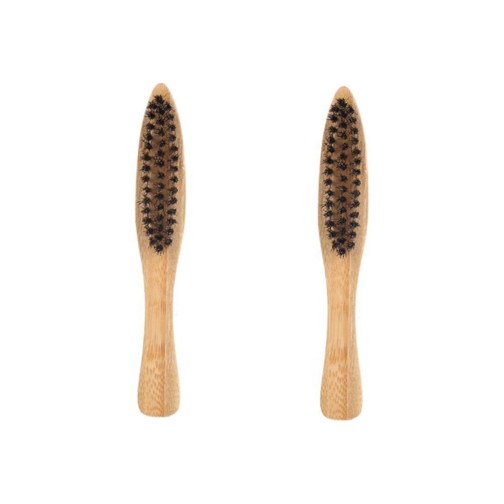 FRCOLOR 4pcs Men Beard Brush Bristle Hair Brush Long Handle Styling Tool for Beard Care Portable Facial for Men Made of Material Safe for Skin