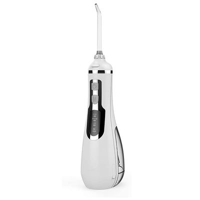 GeRRiT Water Flosser Portable Dental Oral Irrigator with 3 Modes, 4 Replaceable Jet Tips, Rechargeable Waterproof Teeth Cleaner for Home and Travel -200ml Detachable Reservoir (Color : White)