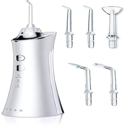 GeRRiT Water Flosser Professional Cordless Rechargeable Dental Oral Irrigator Ultra Water Jet for Teeth Braces Care with 5 Jet Tips 3 Modes IPX7 Waterproof 300ML Water Tank for Travel and Home Use