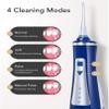 GeRRiT Water Flosser Portable Dental Oral Irrigator with 4 Modes, Rechargeable Waterproof Teeth Cleaner for Home and Travel -220ml Detachable Reservoir view 3