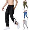 Gefomuofe Men's Tracksuit Bottoms with Side Button Placket, Basketball Sweatpants, Striped Sweatpants, Elastic Waistband, Jogging Bottoms with Pockets, Buttons, Loungewear, Sportswear, Sports, N view 2