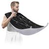 Beard Bib Apron for Men, Beard Trimming Hair Catcher Bib for Shaving, Non-Stick Beard Cape Grooming Cloth with 2 Suction Cups, Gifts for Dad Husband Boyfriend, Cracked Black Marble view 1