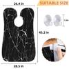 Beard Bib Apron for Men, Beard Trimming Hair Catcher Bib for Shaving, Non-Stick Beard Cape Grooming Cloth with 2 Suction Cups, Gifts for Dad Husband Boyfriend, Cracked Black Marble view 2