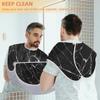 Beard Bib Apron for Men, Beard Trimming Hair Catcher Bib for Shaving, Non-Stick Beard Cape Grooming Cloth with 2 Suction Cups, Gifts for Dad Husband Boyfriend, Cracked Black Marble view 4