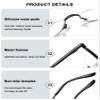 ABETOS 2 Pack Half Moon Reading Glasses Half Frame Semi Rimless Metal Strong Eyewear Spring Hinge Clear Lens Lightweight Fashion Computer Readers for Men Women, Black&Gold 1.0 view 4
