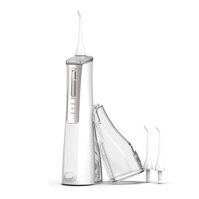 GeRRiT Water Flosser Cordless, Portable Dental Oral Irrigator for Teeth, 3 Modes and 2 Jet Tips, IPX7 Waterproof, USB Charged 4 Hrs for 15-Days Use, Home, Travel, Braces, Bridges Care