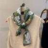 QINMENG Silk Women's Double-layer Double-sided Silk Narrow Long Streamer (D 145 * 16cm) (D 145 * 16cm) view 3