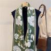 QINMENG Silk Women's Double-layer Double-sided Silk Narrow Long Streamer (D 145 * 16cm) (D 145 * 16cm) view 4