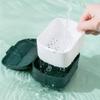 CASNO Orthodontic Retainer Tooth Braces Box Soaking Container Denture Storage Bath Box With Strainer Denture Case For Cleaning view 3