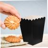 Alipis 50pcs Candy Bag Popcorn Packaging Mini Popcorn Boxes Favor Boxes Party Container Paper Basket Containers Paper s Can Black 250g White Cardboard view 3