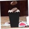 Alipis 50pcs Candy Bag Popcorn Packaging Mini Popcorn Boxes Favor Boxes Party Container Paper Basket Containers Paper s Can Black 250g White Cardboard view 4