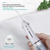 GeRRiT Cordless Water Flosser 300ML Portable Water Flosser Teeth Cleaner, Rechargable Dental Oral Irrigator with 3 Modes, USB Charged, White view 2