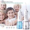 GeRRiT Cordless Water Flosser 300ML Portable Water Flosser Teeth Cleaner, Rechargable Dental Oral Irrigator with 3 Modes, USB Charged, White view 3