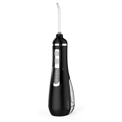 GeRRiT Cordless Water Flosser, 200ml Cordless Portable Electric Water Flosser with 3 Modes and 4 Jet Tips, Ipx7 Waterproof, USB Rechargeable for Travel (Color : Black)