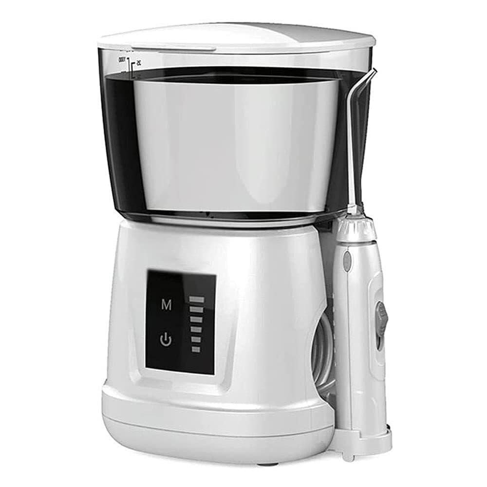 GeRRiT Water Flosser Electric Dental Countertop Professional Oral Irrigator for Teeth, 1000ML Professional Oral Irrigator Family Dental Flosser with 6 Multifunctional Jet Tips