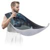 Beard Bib Apron for Men, Beard Trimming Hair Catcher Bib for Shaving, Non-Stick Beard Cape Grooming Cloth with 2 Suction Cups, Gifts for Dad Husband Boyfriend, Foggy Black Wolf view 1