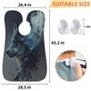 Beard Bib Apron for Men, Beard Trimming Hair Catcher Bib for Shaving, Non-Stick Beard Cape Grooming Cloth with 2 Suction Cups, Gifts for Dad Husband Boyfriend, Foggy Black Wolf view 2