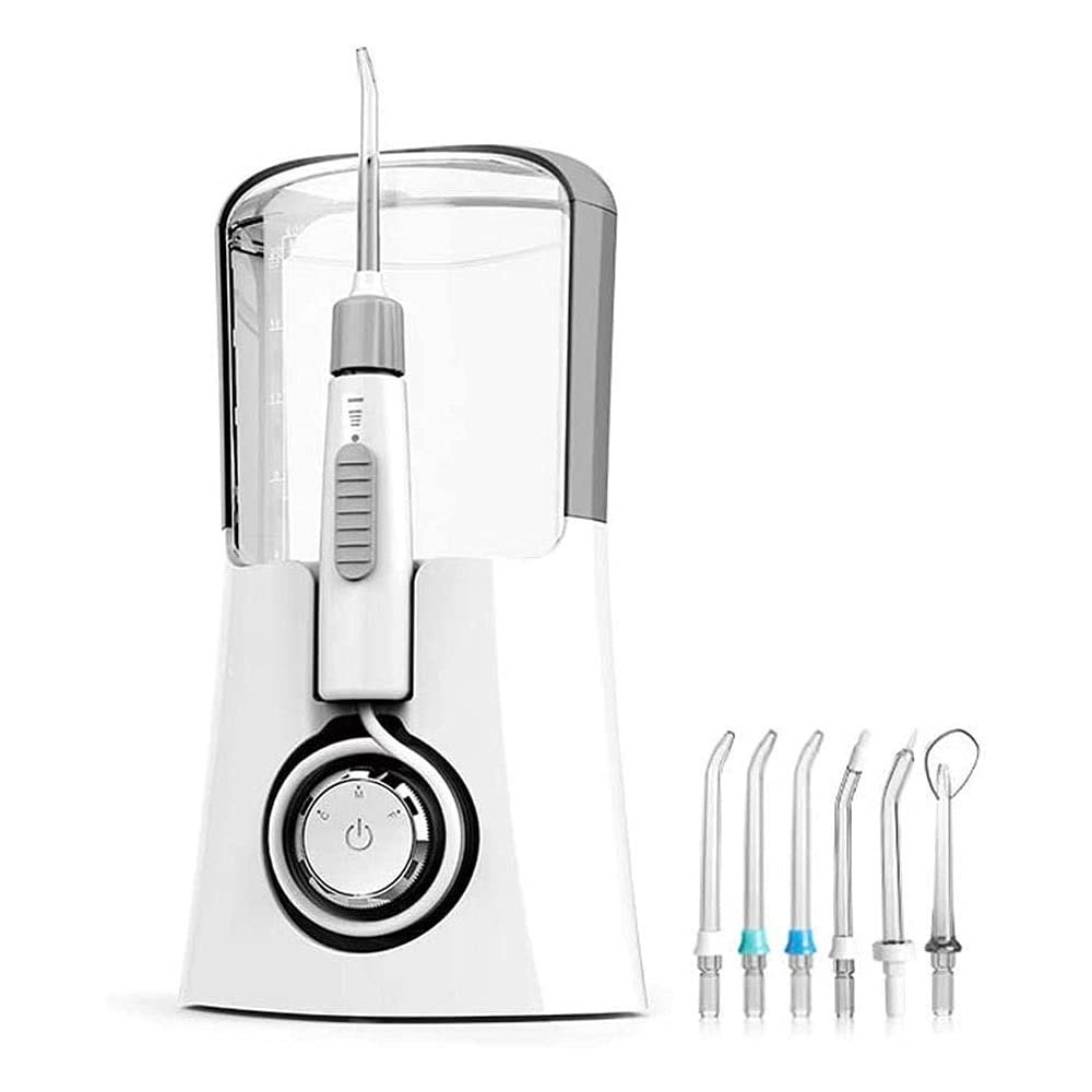GeRRiT Electric Water Flosser, Cordless Dental Oral Irrigator - 3 Modes, 6 Tips (600ML, Waterproof Waterflosser)