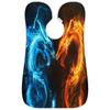 Beard Bib Apron for Men, Beard Trimming Hair Catcher Bib for Shaving, Non-Stick Beard Cape Grooming Cloth with 2 Suction Cups, Gifts for Dad Husband Boyfriend, Fire Ice Dragon view 1