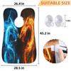 Beard Bib Apron for Men, Beard Trimming Hair Catcher Bib for Shaving, Non-Stick Beard Cape Grooming Cloth with 2 Suction Cups, Gifts for Dad Husband Boyfriend, Fire Ice Dragon view 2