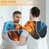 Beard Bib Apron for Men, Beard Trimming Hair Catcher Bib for Shaving, Non-Stick Beard Cape Grooming Cloth with 2 Suction Cups, Gifts for Dad Husband Boyfriend, Fire Ice Dragon view 4