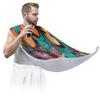 Beard Bib Apron for Men, Beard Trimming Hair Catcher Bib for Shaving, Non-Stick Beard Cape Grooming Cloth with 2 Suction Cups, Gifts for Dad Husband Boyfriend, Butterflies On Colorful Glass view 3