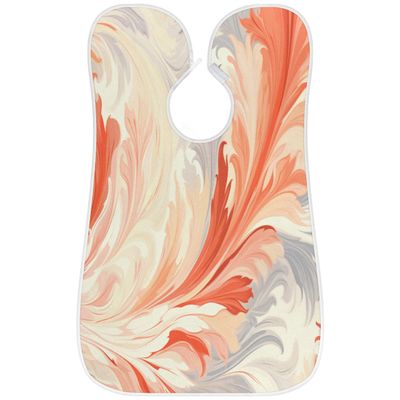 Beard Bib Apron for Men, Beard Trimming Hair Catcher Bib for Shaving, Non-Stick Beard Cape Grooming Cloth with 2 Suction Cups, Gifts for Dad Husband Boyfriend, Grey Marble With Flame