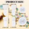 WANDIC Short Wax Melting Spoon Cleaning Tool Set, 3pcs Short Silicone Spatula & 3pcs Ball Shaped Scraper for Stirring Sealing Wax Stamp Spoon view 2